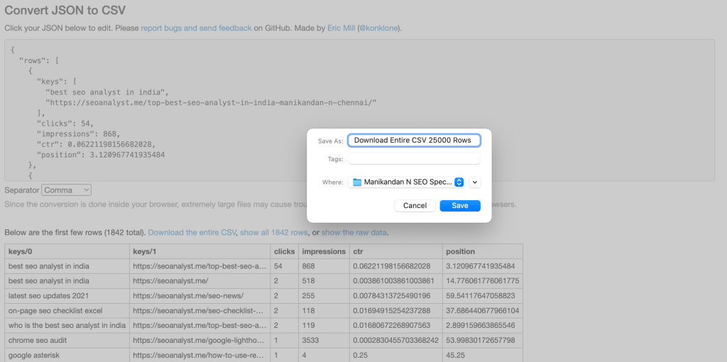 Download Entire CSV - 25000 Rows Maximum